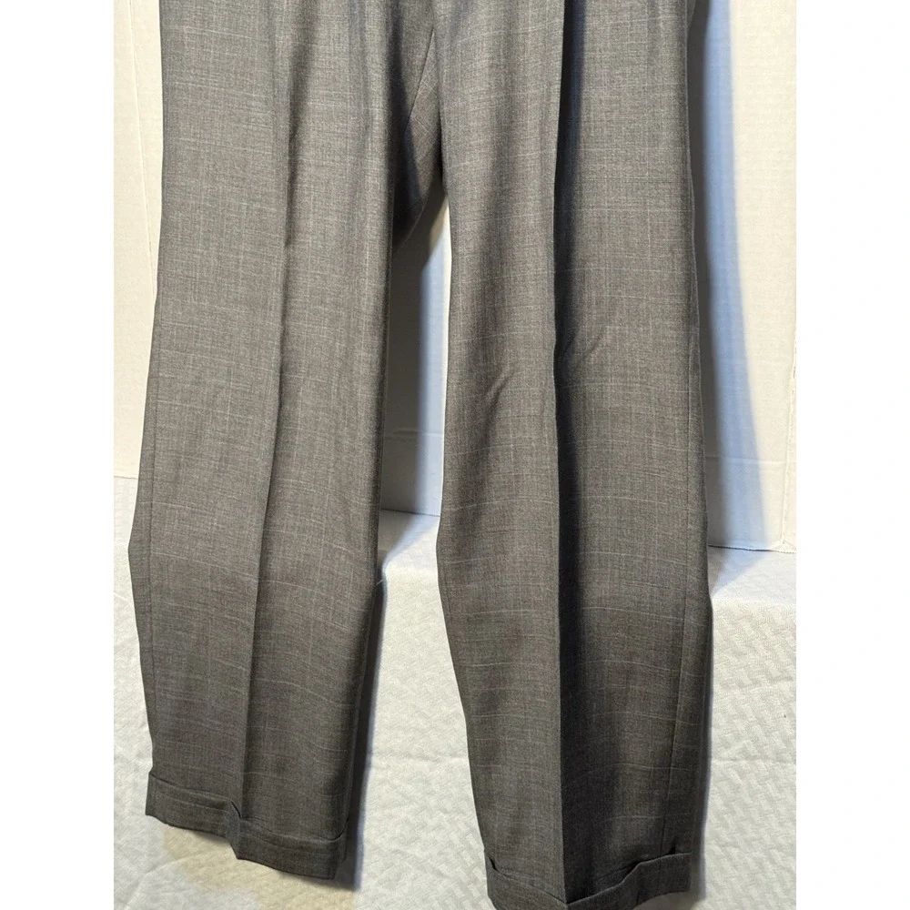 RALPH LAUREN Men's 34X 30 Gray Dress Pants Pleated‎ Cuffed Pre-owned Excellent - Picture 3 of 12